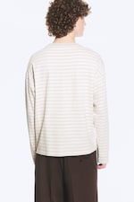 Striped Light Mole - Loose Boxy Long-Sleeved T-shirt - 2