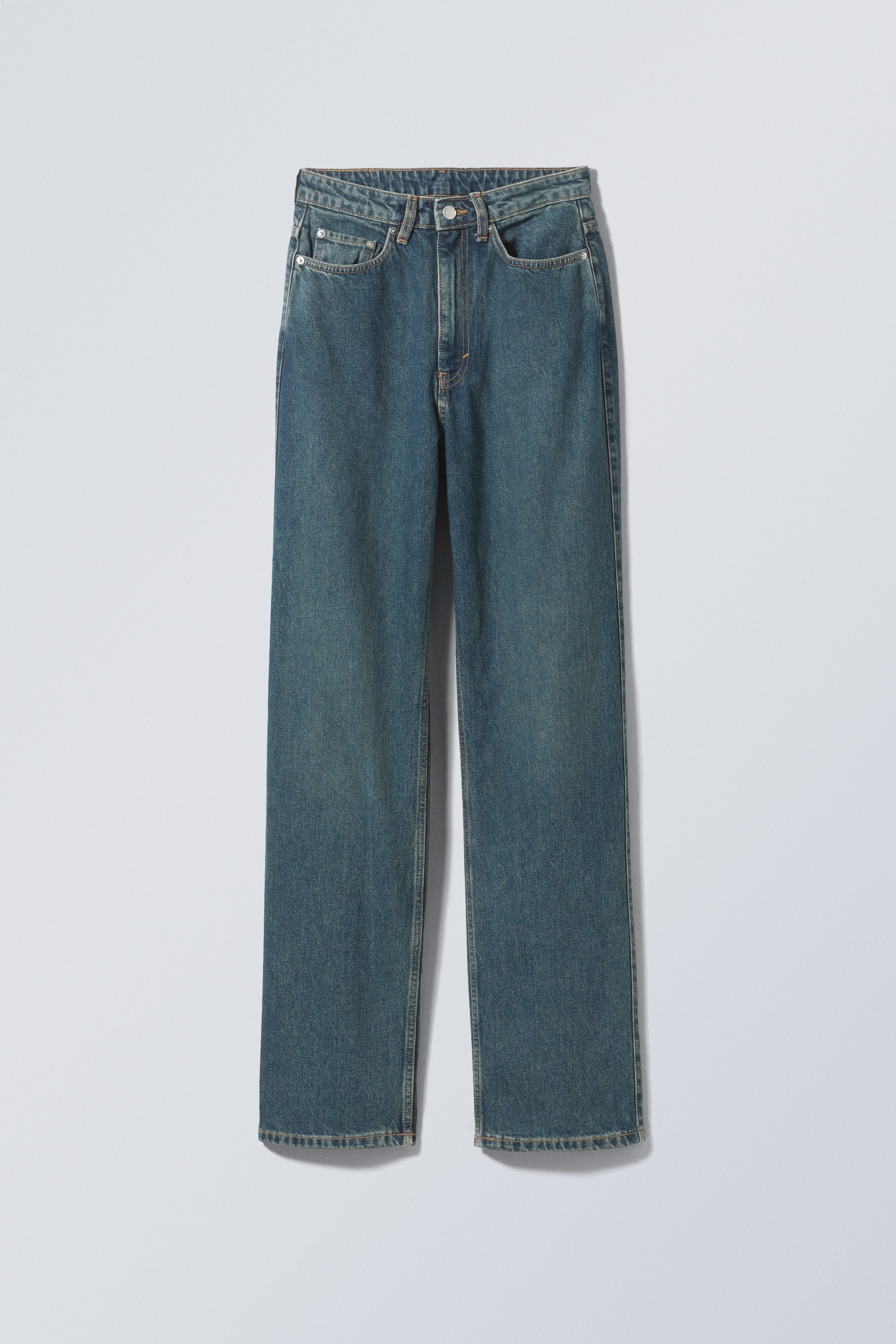 Green cast - Rowe Super High Waisted Regular Straight Jeans - 0