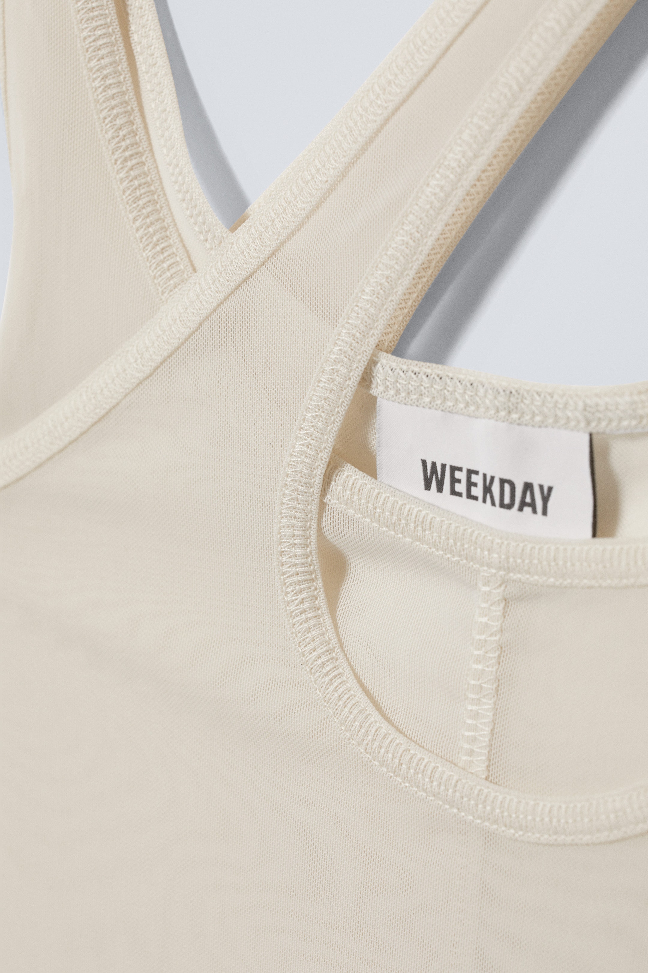 Beige - Tanktopp i to lag - 1