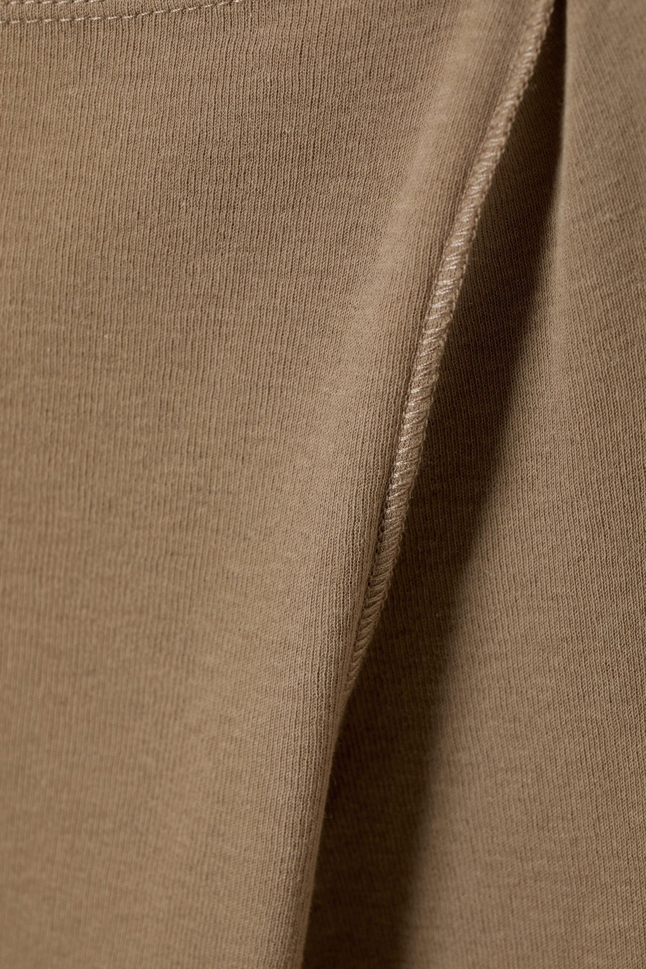 Dark Beige - Sheer Long Sleeve Top - 2
