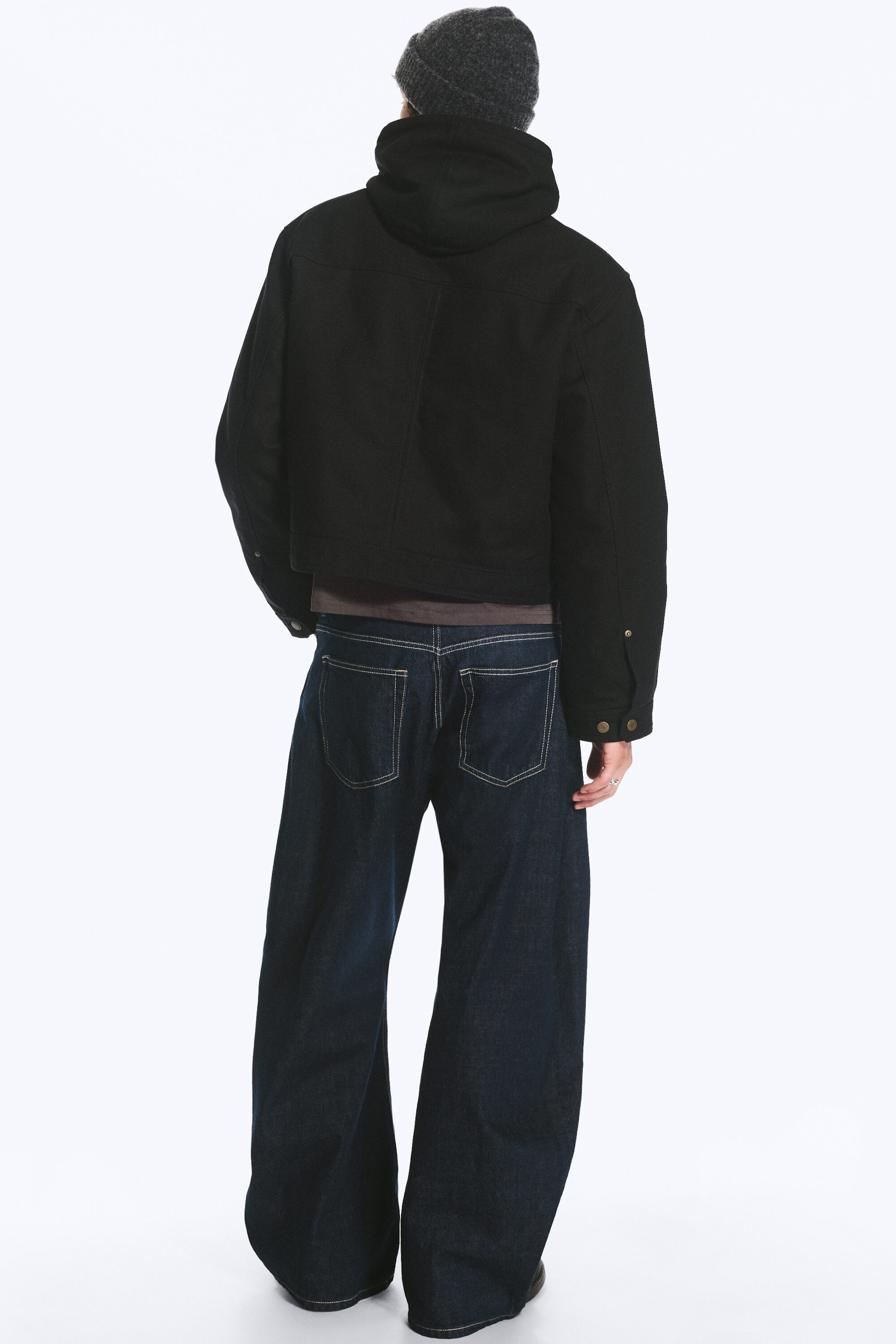 Schwarz - Utility-Jacke für den Herbst - 3