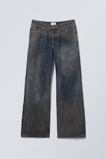 Schlammblau - Ample – Tief sitzende, lockere Jeans im Used-Look - 0