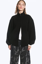 Noir - Veste zippée molletonnée - 0