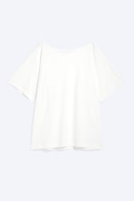 Gebroken wit - Oversized T-shirt met boothals - 4