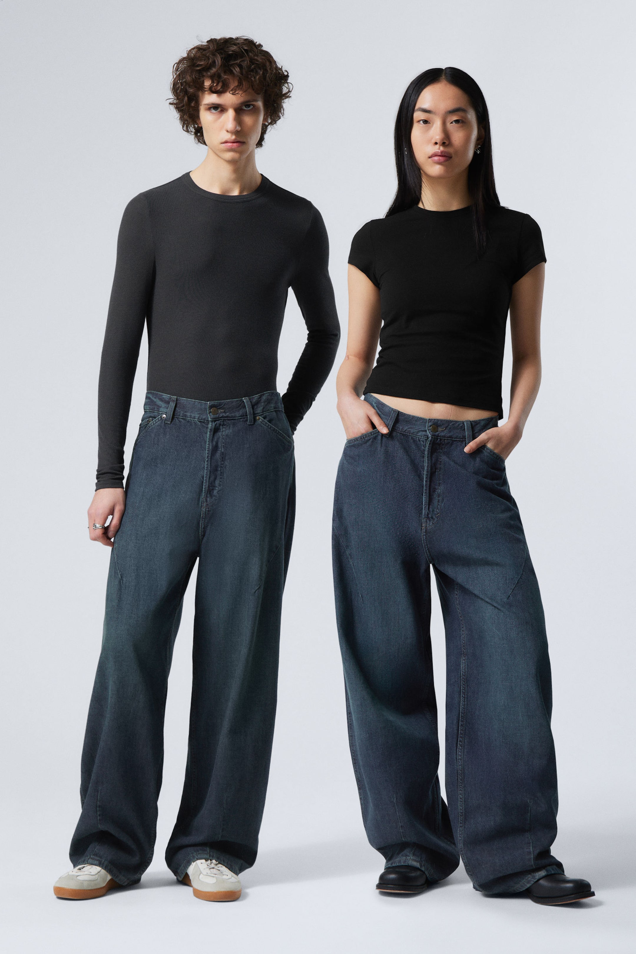 #4C5164 - Astro Loose Baggy Shape Jeans - 1