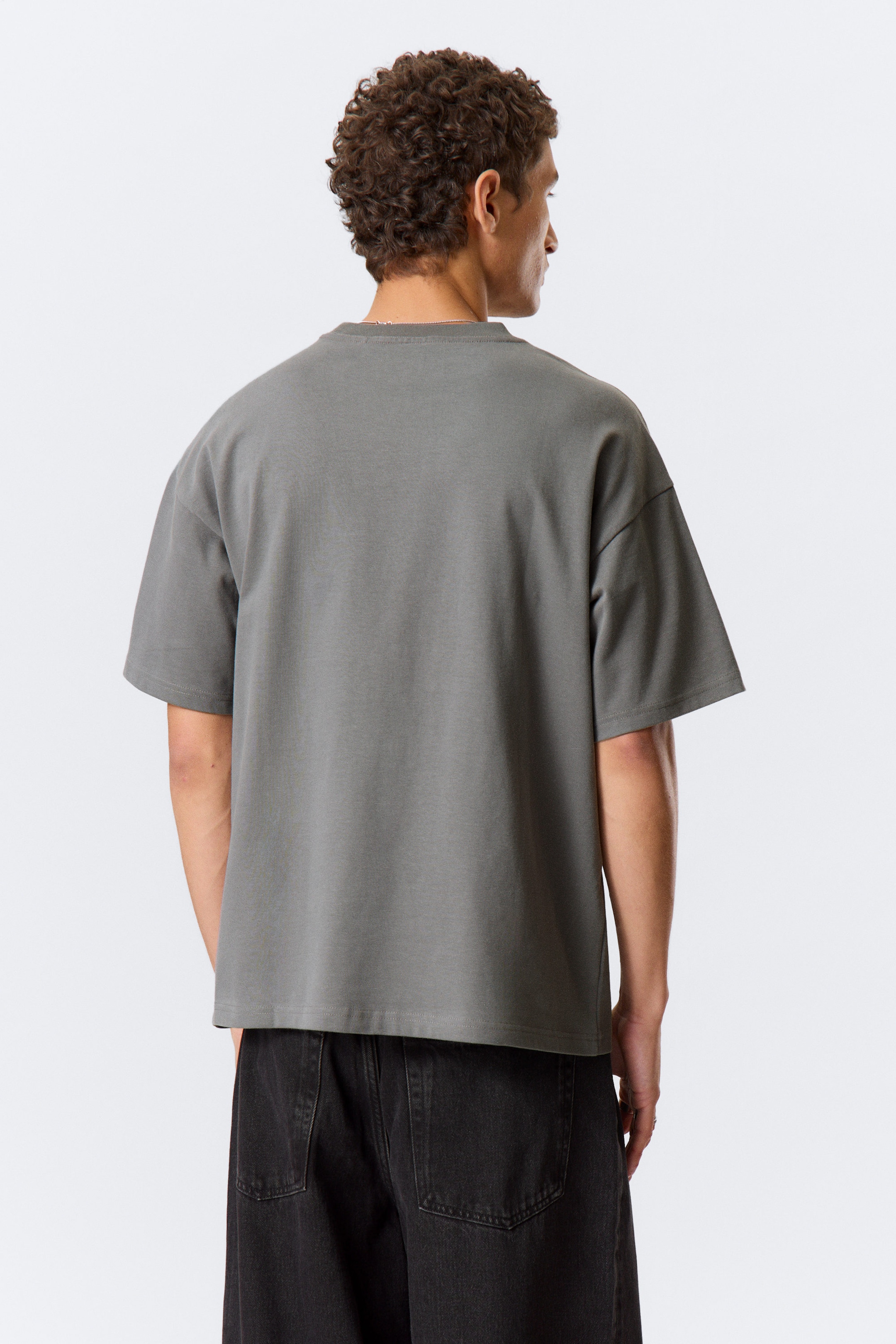 Dimgrå - Lös Boxig T-shirt - 2