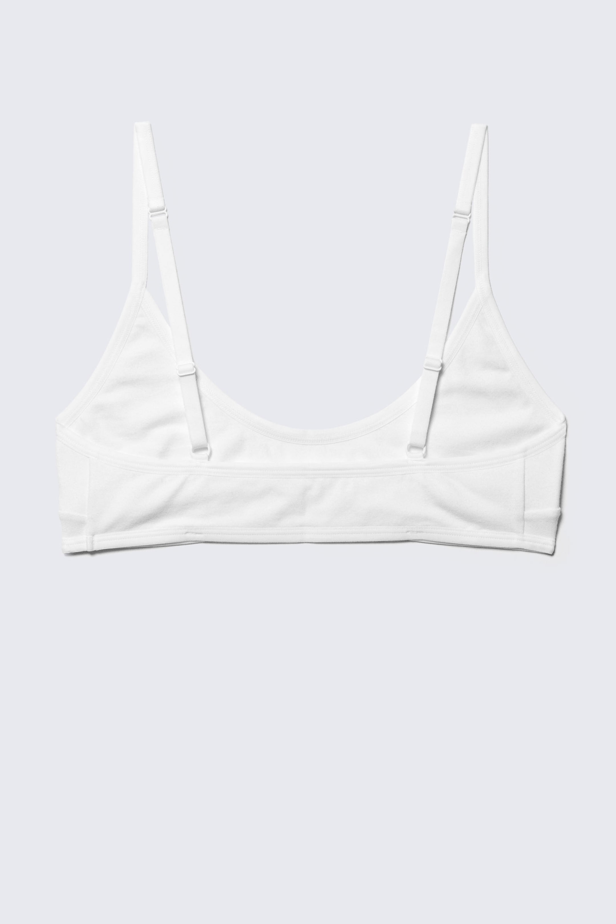 #FFFFFF - Inez katoenen bralette met ronde halslijn - 2