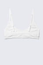 Weiß - Baumwoll-Bustier Inez mit tiefem Ausschnitt - 1