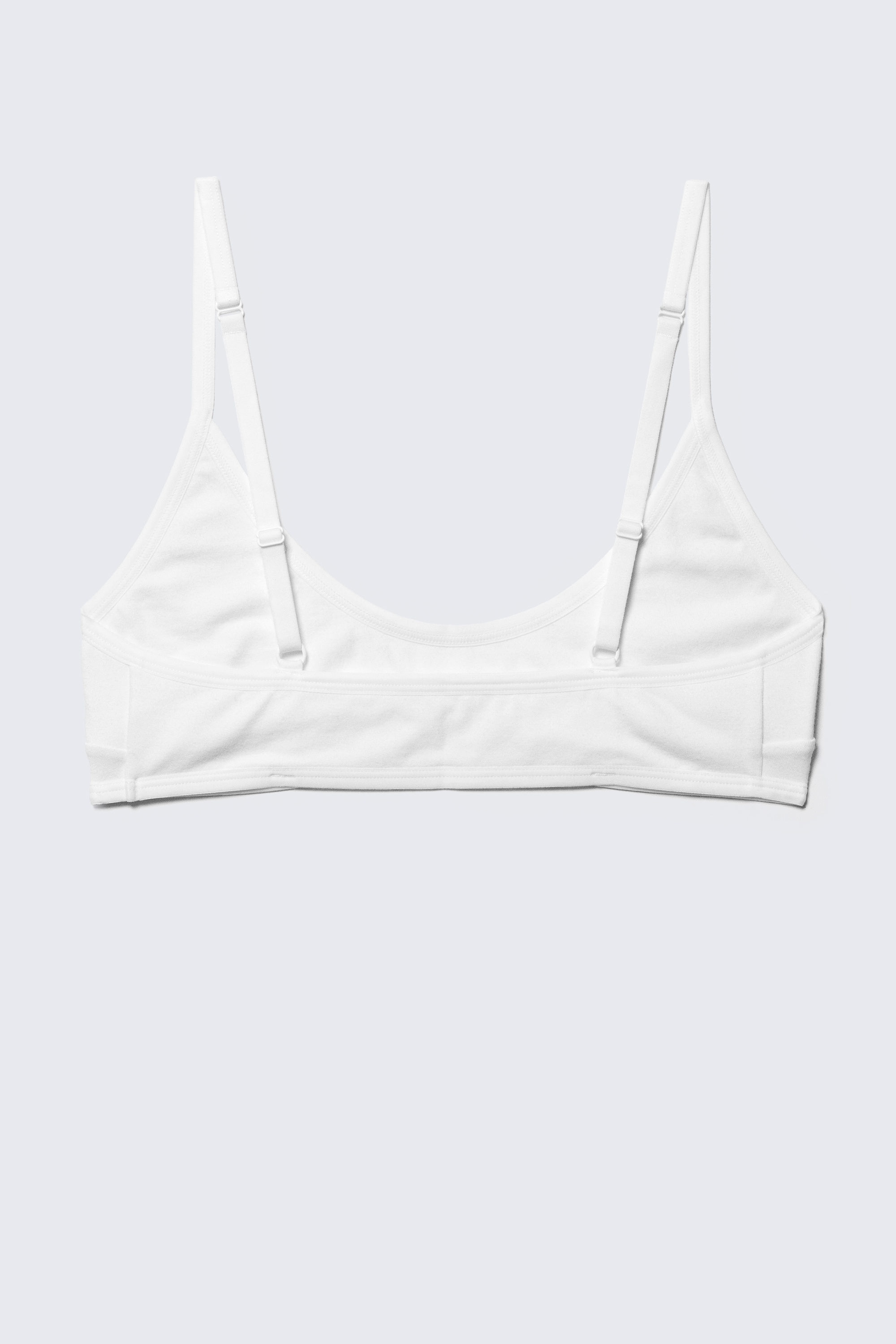 Weiß - Baumwoll-Bustier Inez mit tiefem Ausschnitt - 5
