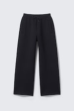 Dark Navy Blue - Loose Fit Scuba Sweatpants - 5