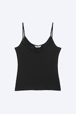 Black - Strappy Laced Camisole - 3