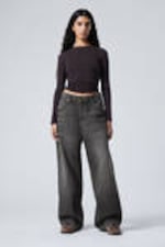Ash Black - Black - Astro Loose Baggy Leg Jeans - 2