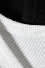 Blk&Wht - 2-pack Close Fitted Rib Tank Top - 1