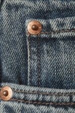 Second Blau - Blau - Galaxy Mid Waist Loose Straight Leg Jeans - 3