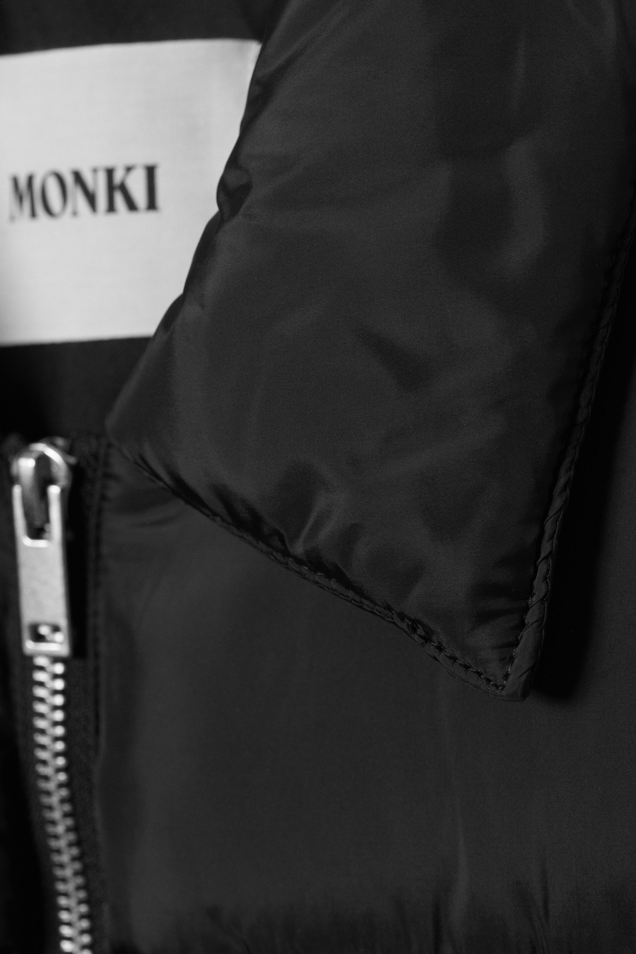 Svart - Pufferjacka med krage - 5