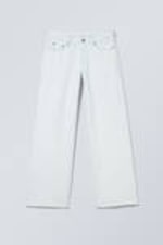 Ice Blue - Light Blue - Ample Low Rise Loose Wide Leg Jeans - 5