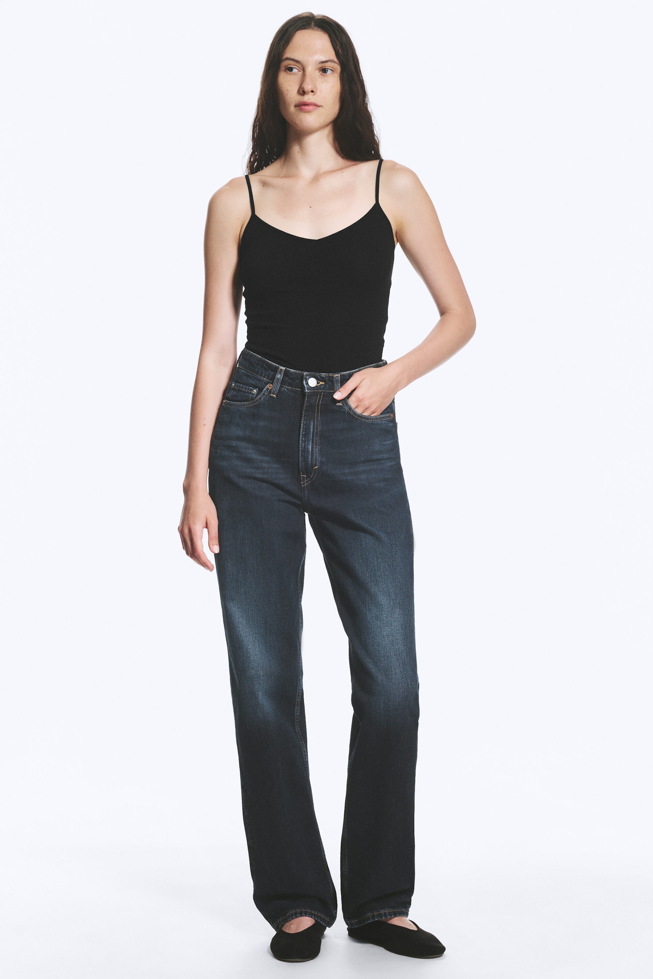 Angel Blue - Dunkelblau - Rowe Super High Waisted Regular Straight Jeans - 1