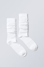 White - State Slouch Socks - 1