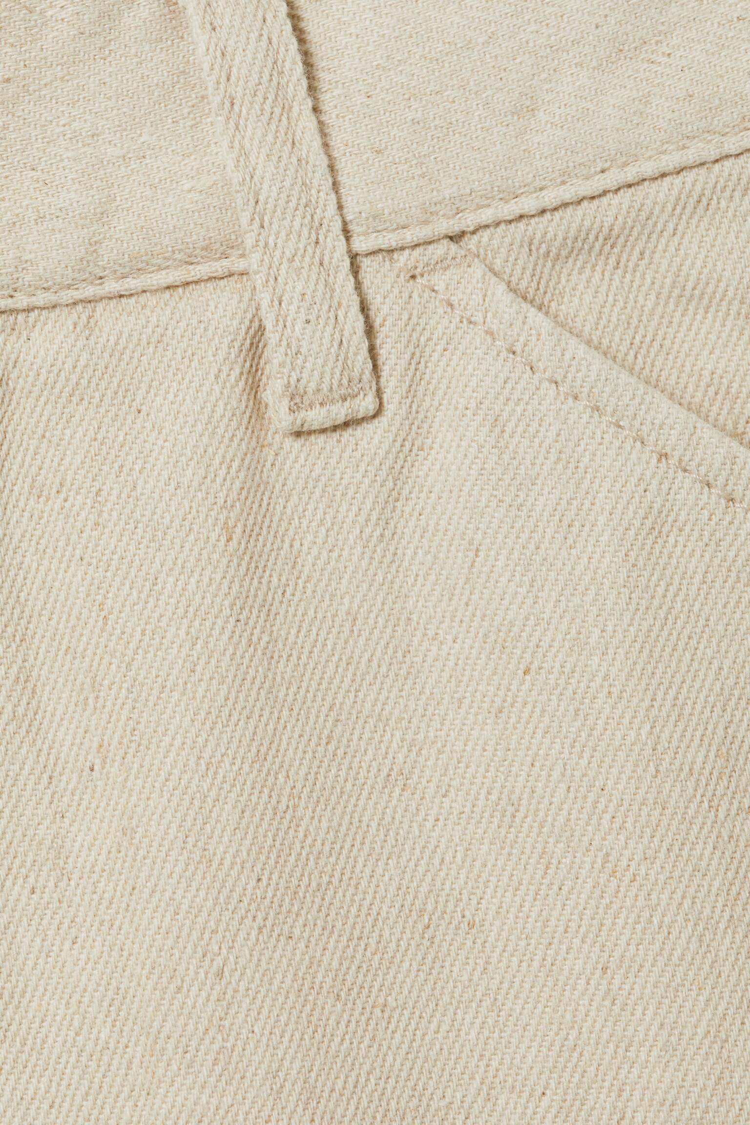 Astro Loose Baggy Leg Linen-Blend Trousers - Ecru/Black - 2