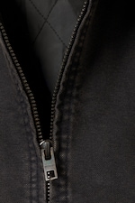 Schwarz - Locker geschnittene, kastige Zip-Jacke - 5