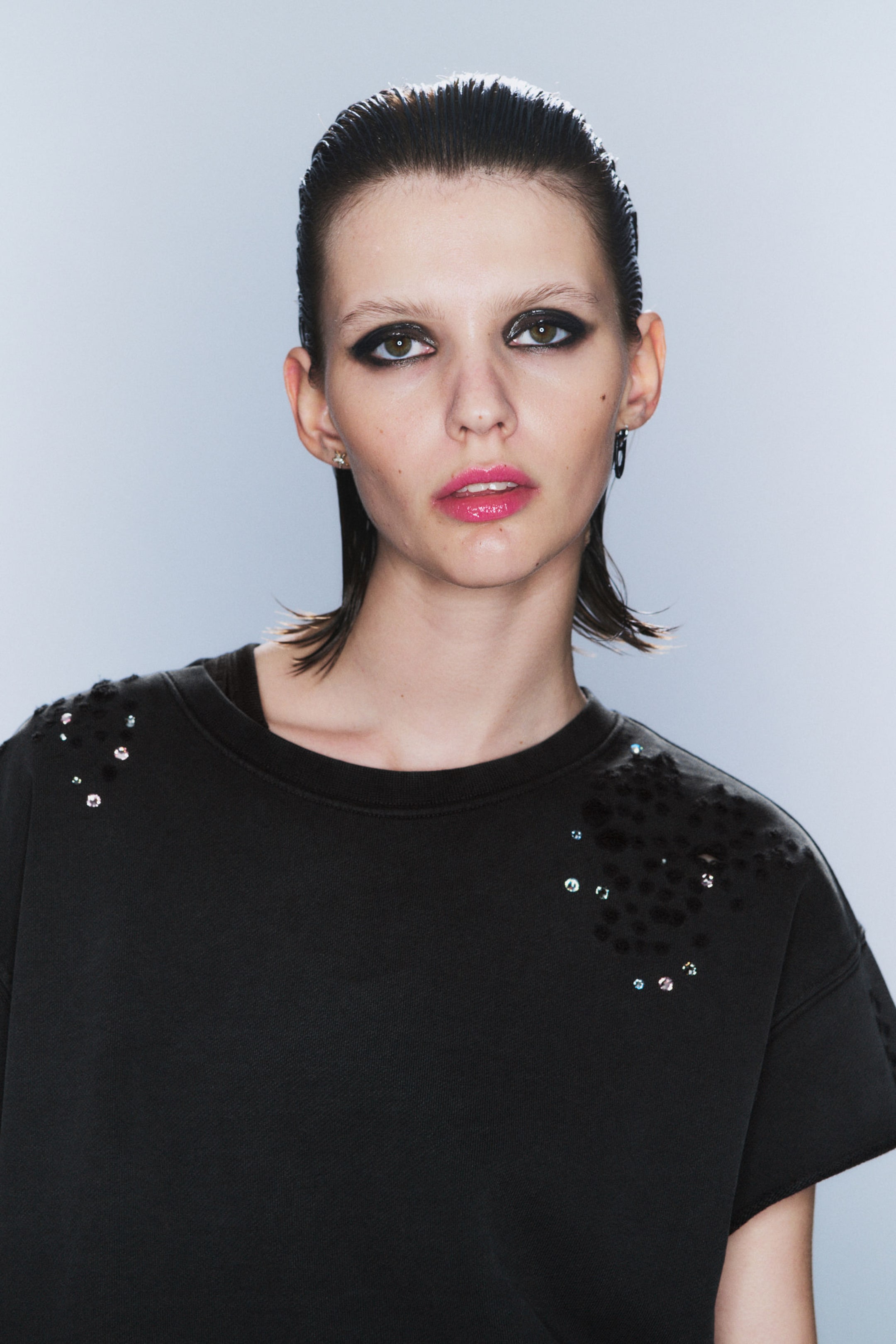 Faded Black - CM x LB Boxy Crystallised Unisex T-shirt - 5
