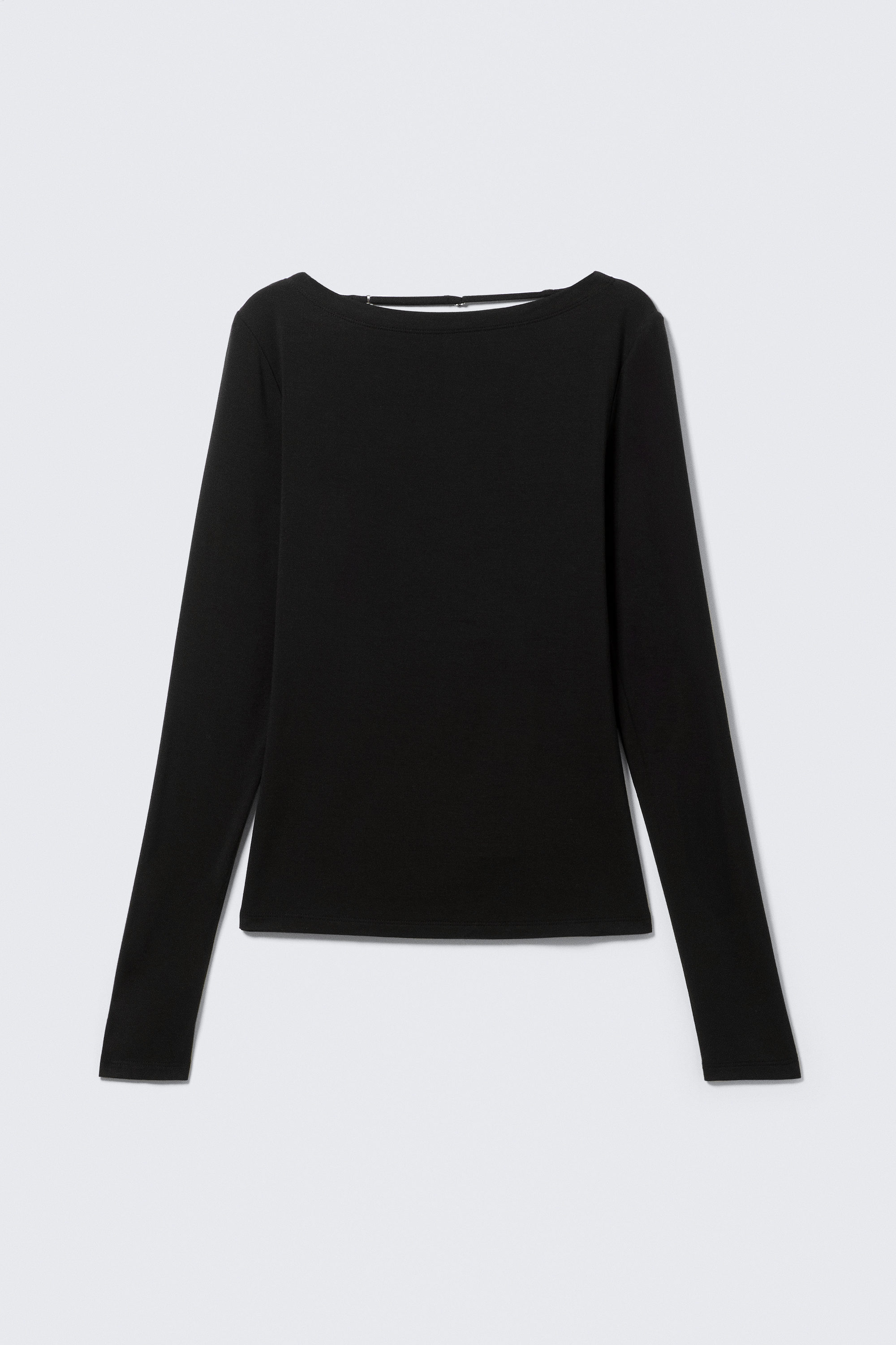 asymmetric long-sleeved cross back top - Black | Weekday WW