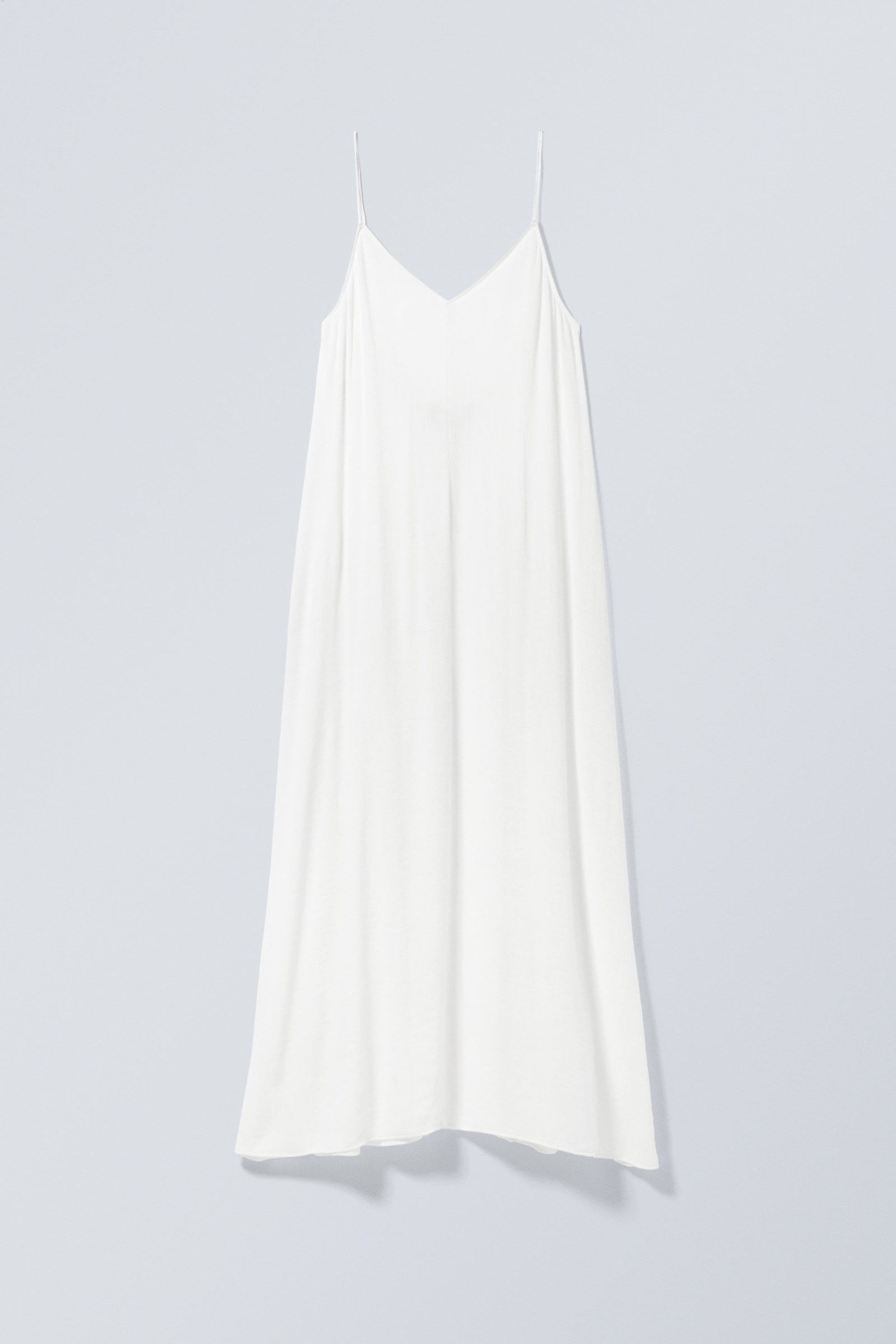 Weiß - Fließendes Maxikleid - 0