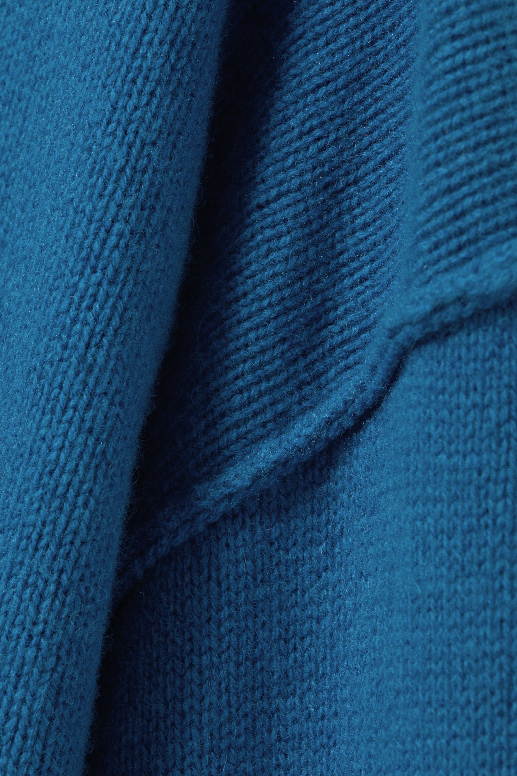 Bright Blue - Wool Turtleneck Sweater - 2