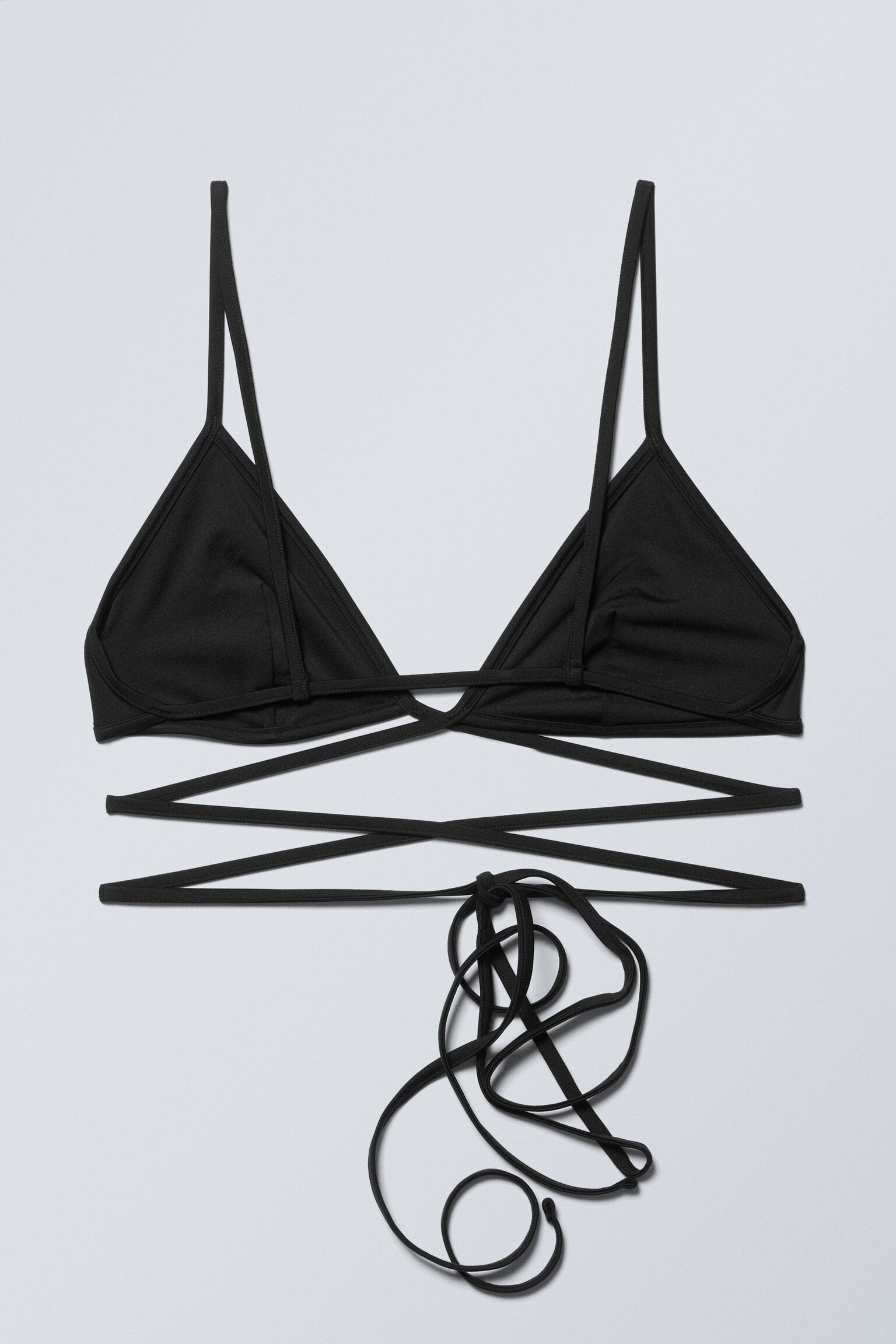Triangle Wrap-Around Bikini Top - Black