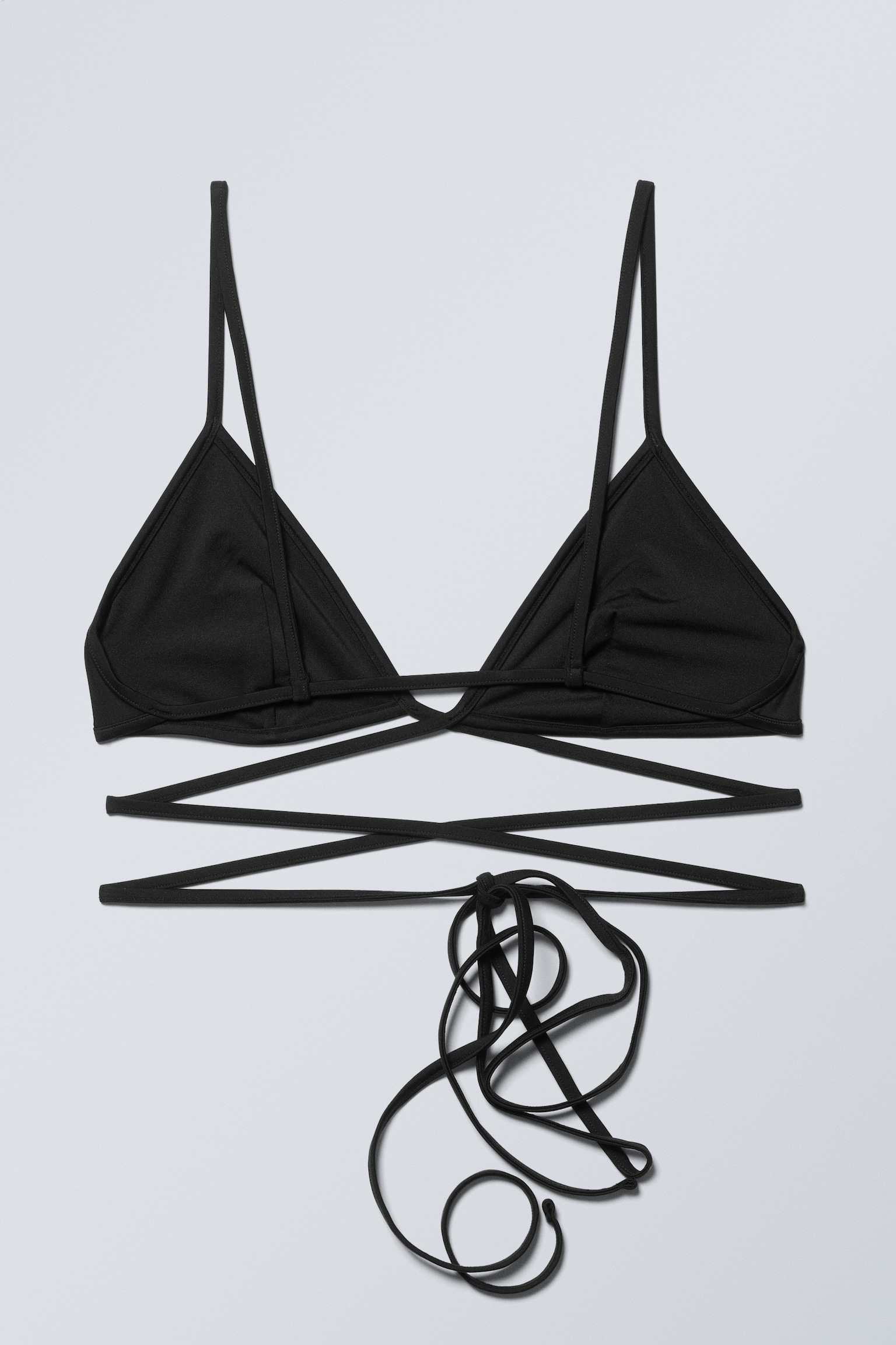 Triangle Wrap-Around Bikini Top - Black
