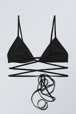 Black - Triangle Wrap-Around Bikini Top - 1