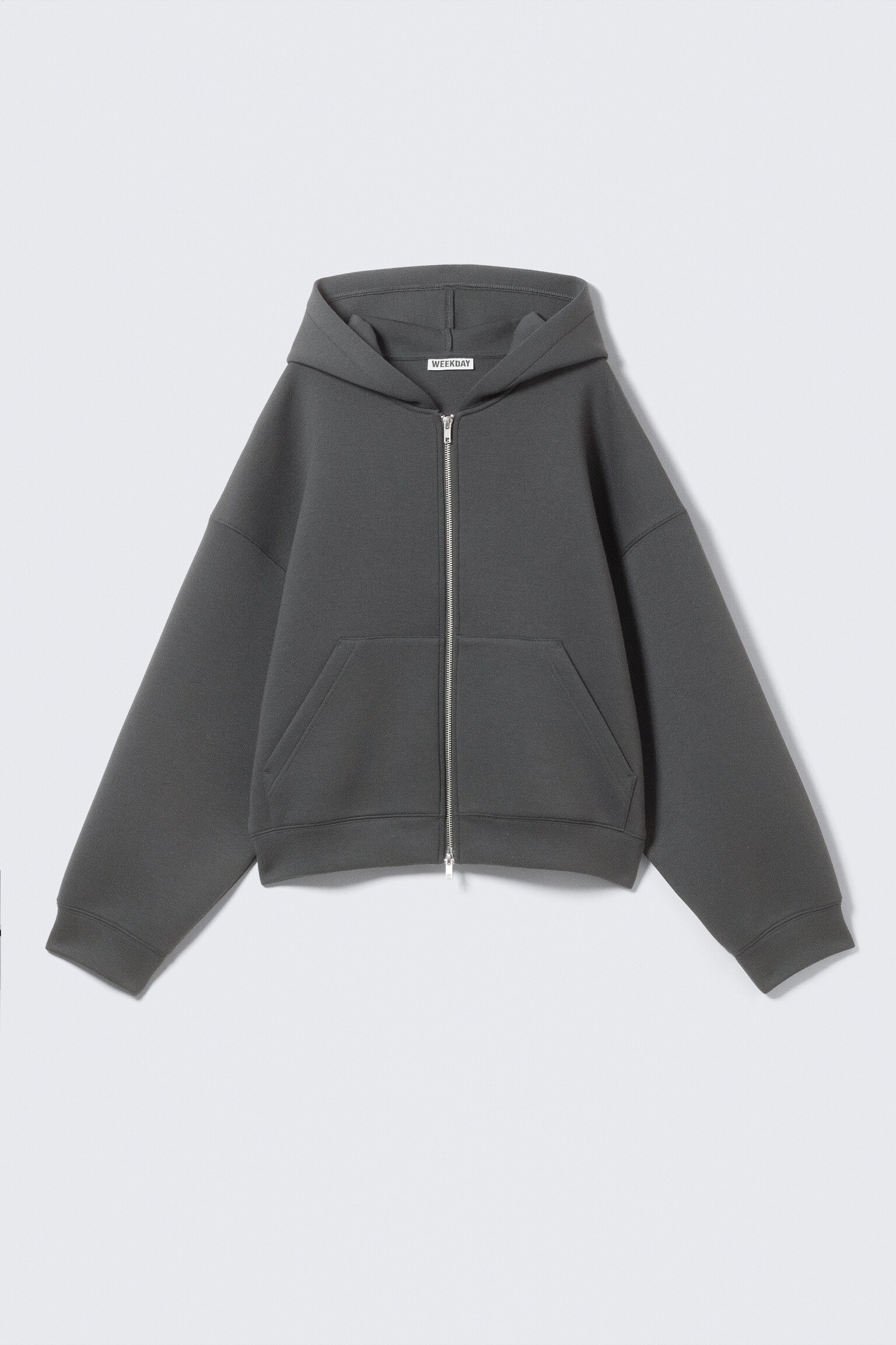 Oversized Scuba Zip-Hoodie - Tmavosivá/Kobaltová modrá/Grey Melange/Čierna/Dark Brown