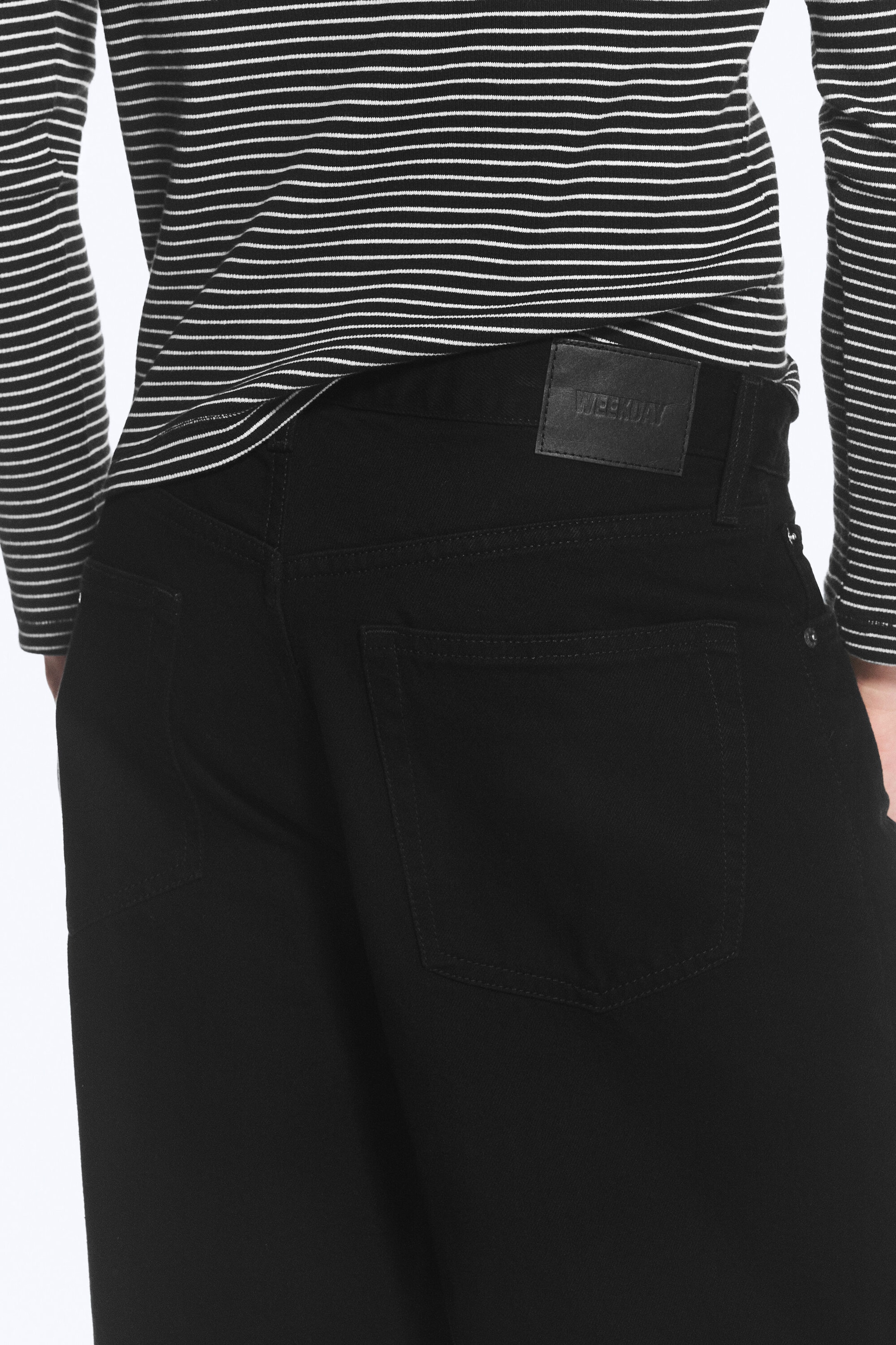 Schwarz - Solar Regular Waist Loose Wide Unisex Jeans - 5