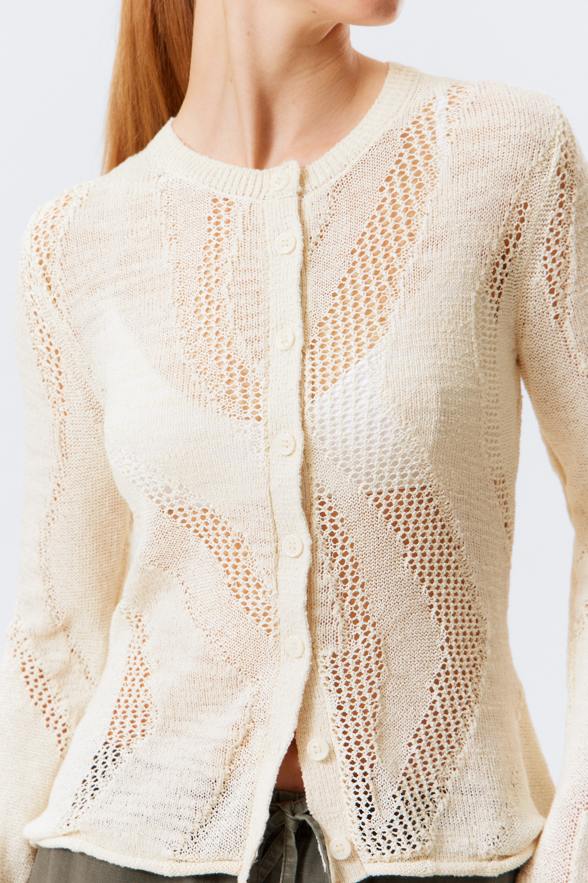 Off-white - Strukturierte Strickjacke mit schmaler Passform - 2