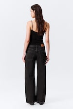 Noir affiné - Jean large et ample taille basse - 3