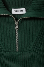 Dark green - Sienna Half Zip Sweater - 1