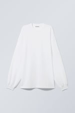 White - Oversized Long-Sleeved T-shirt - 0