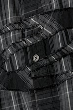 Checked Black - Rutete langermet skjorte i bomull - 2