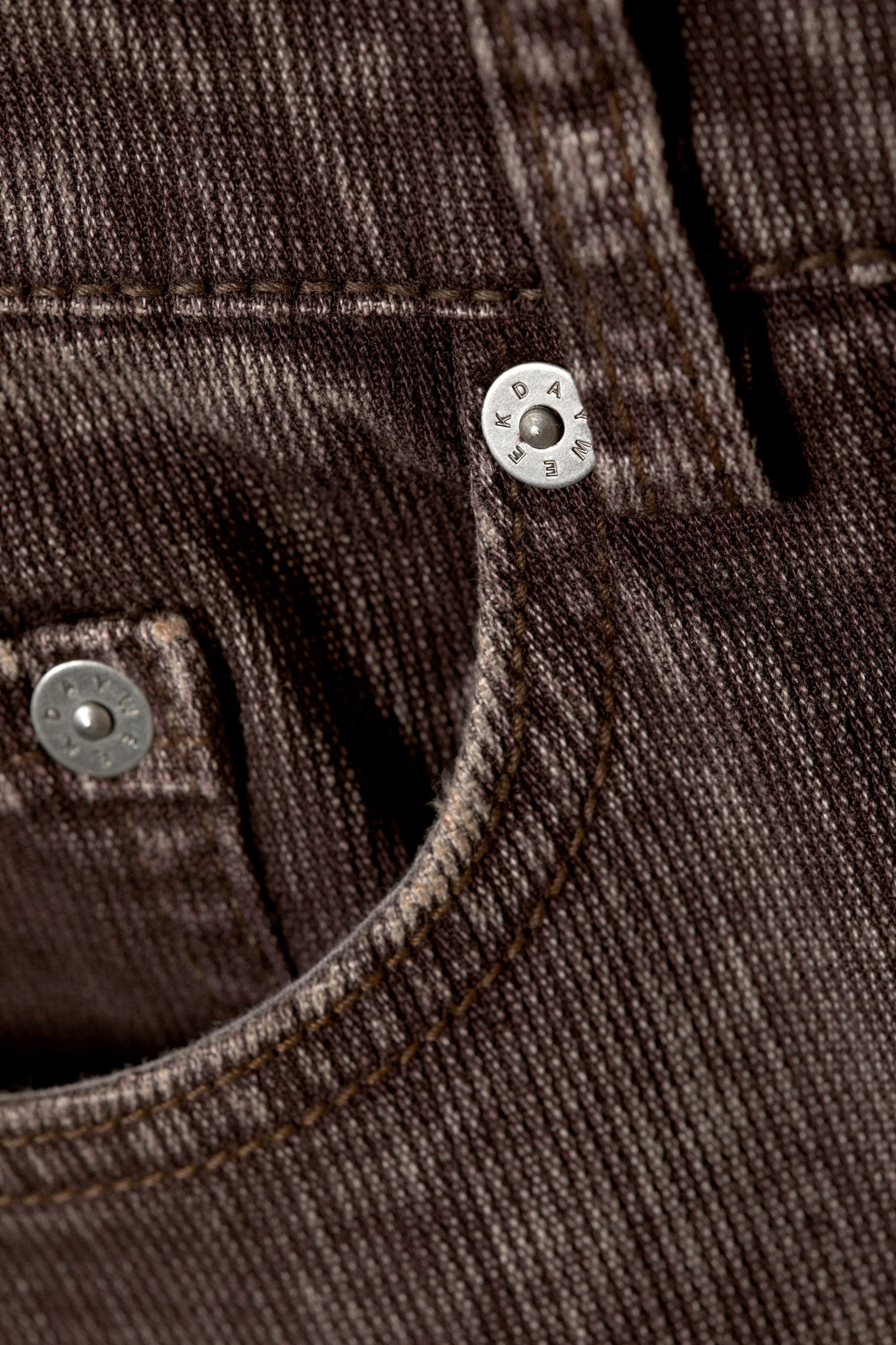 Structured Dark Brown - Low Bootcut Cotton Trousers - 2