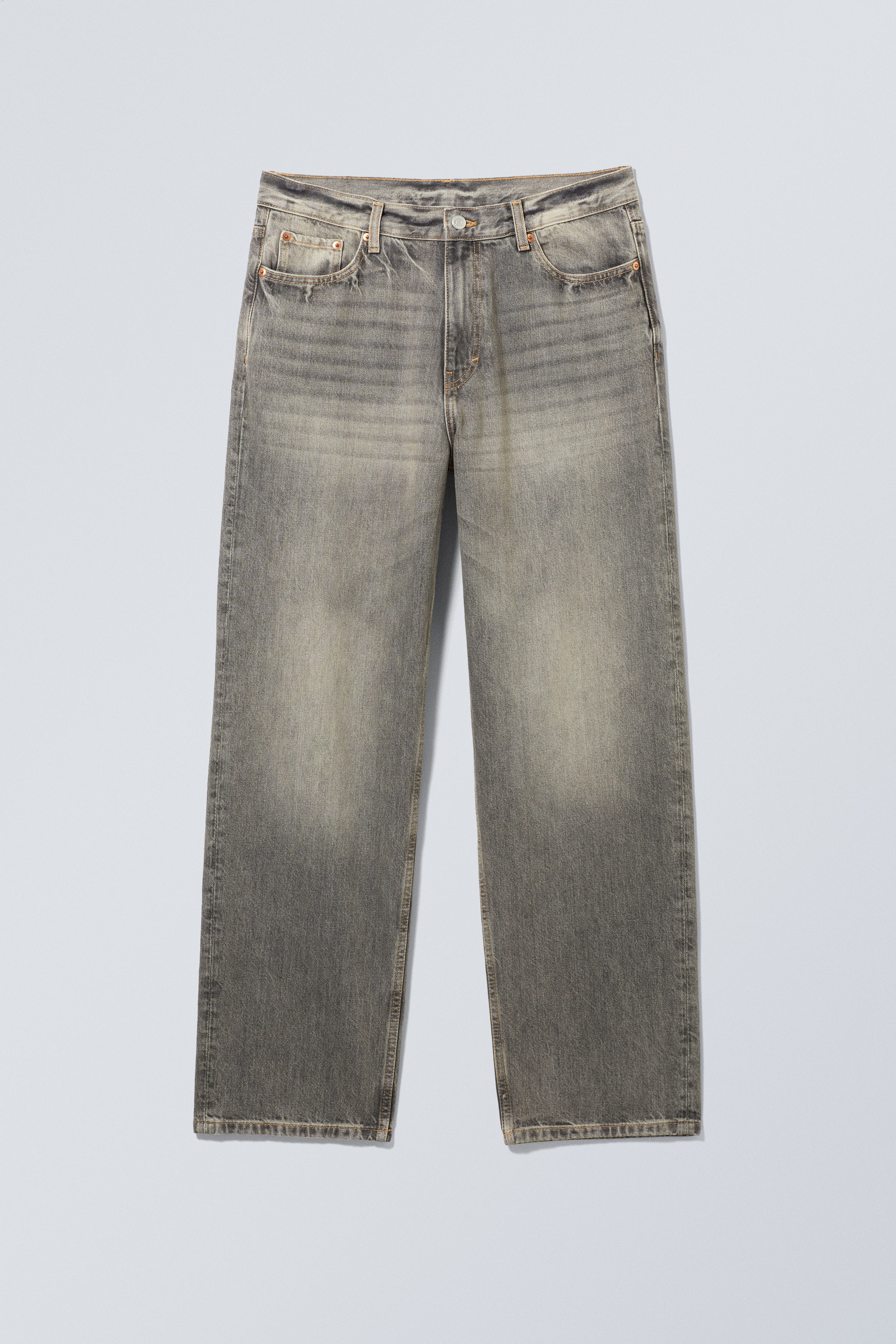 galaxy mid rise loose straight jeans - Canyon Grey - Medium Grey