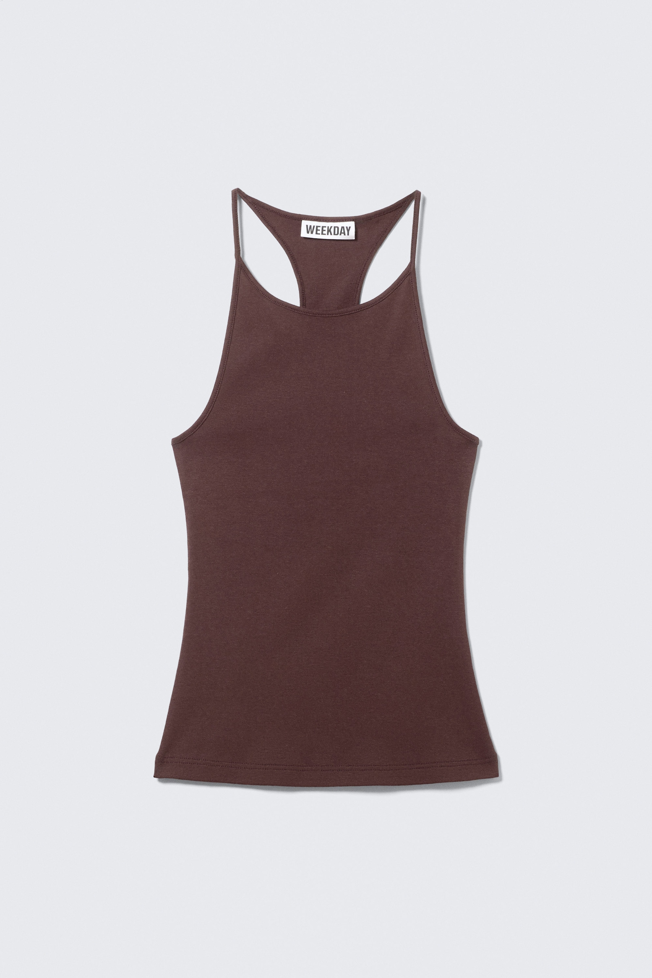 Burgunderrot - Schmal geschnittenes Racerback-Tanktop - 4