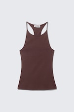 Burgunderrot - Schmal geschnittenes Racerback-Tanktop - 4