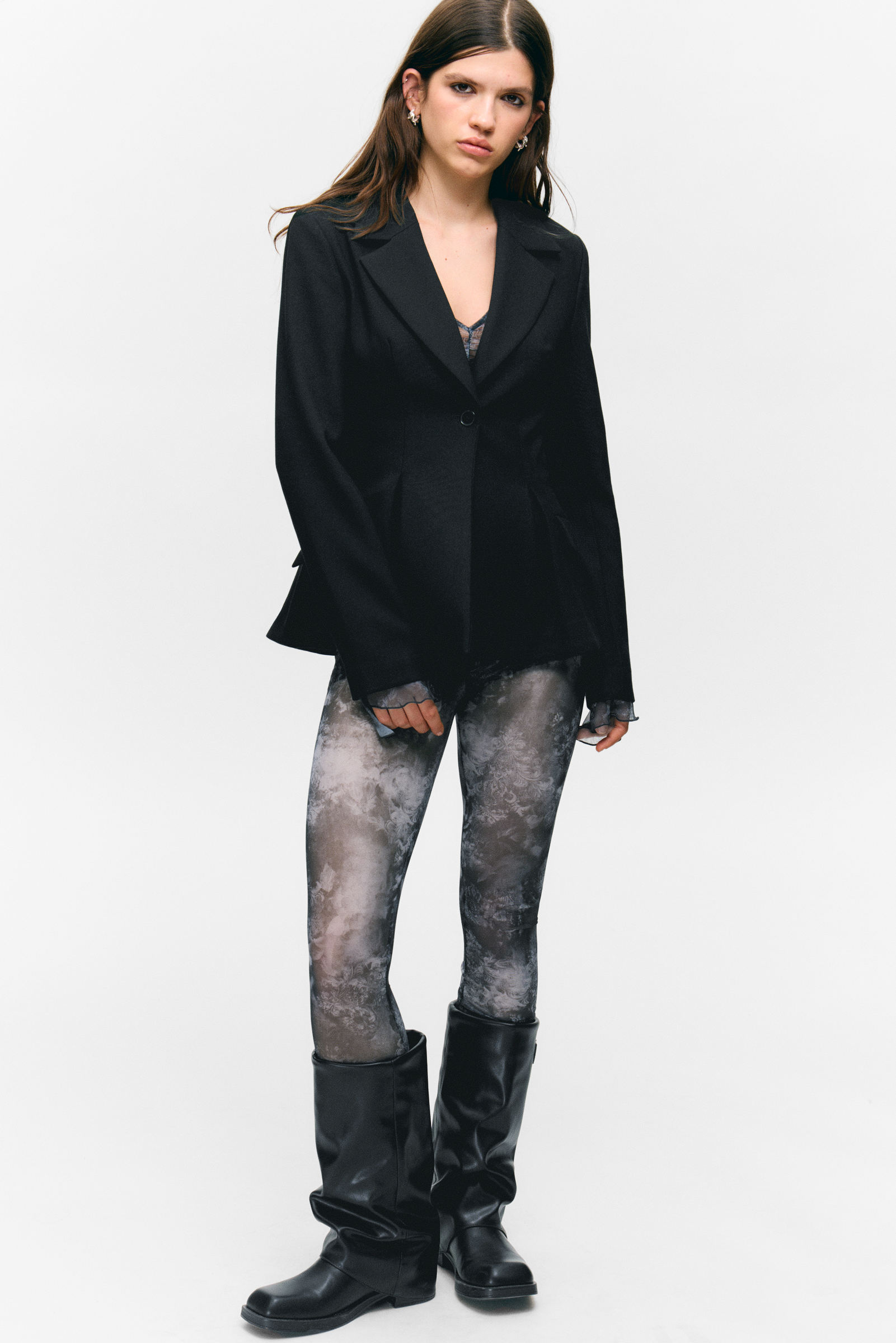 Printed Mesh Leggings