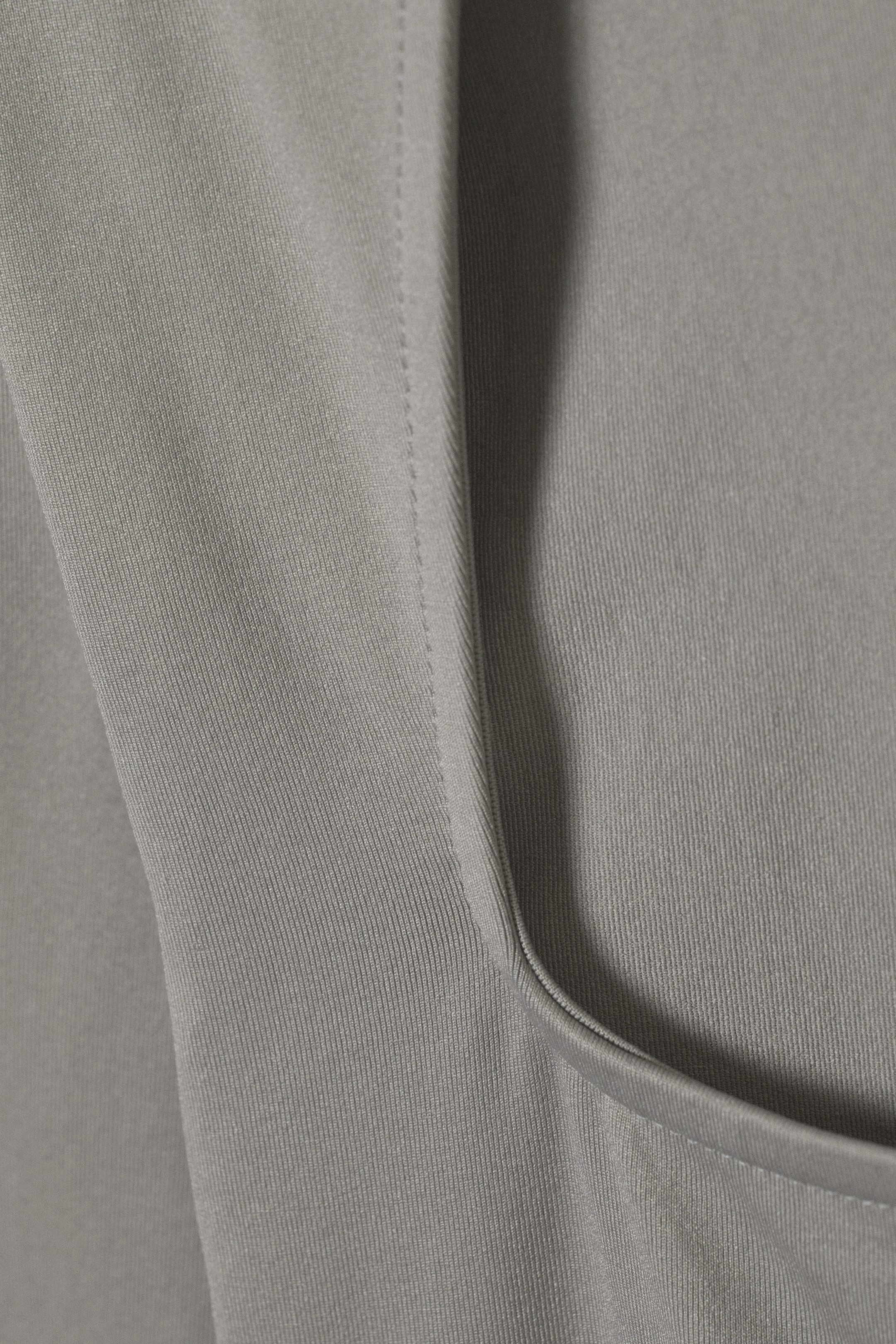 Dusty Grey - Square Neck Longsleeve Top - 1