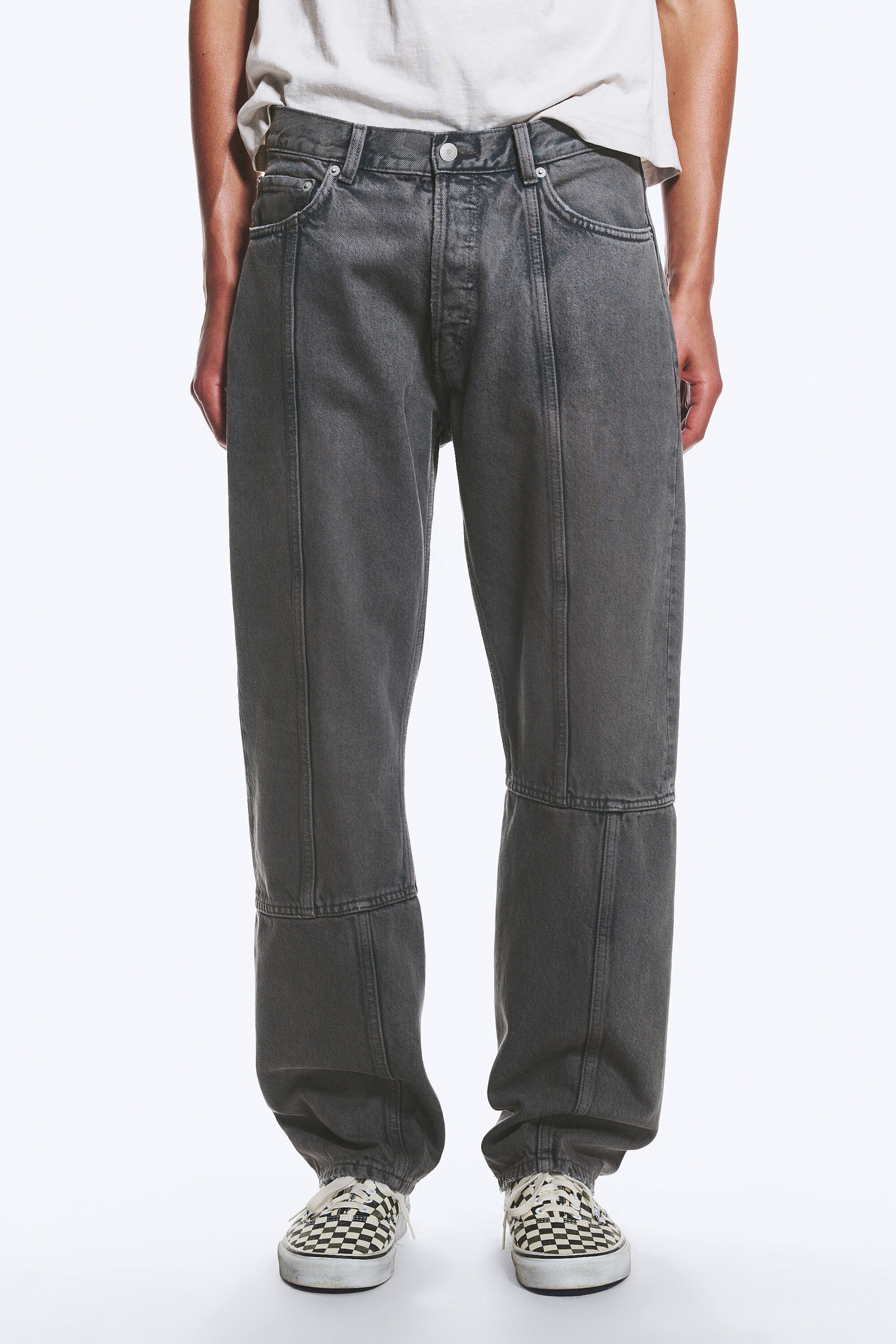 Volcano Blue - Medium Blue - Space Cut Relaxed Straight Leg Jeans - 2