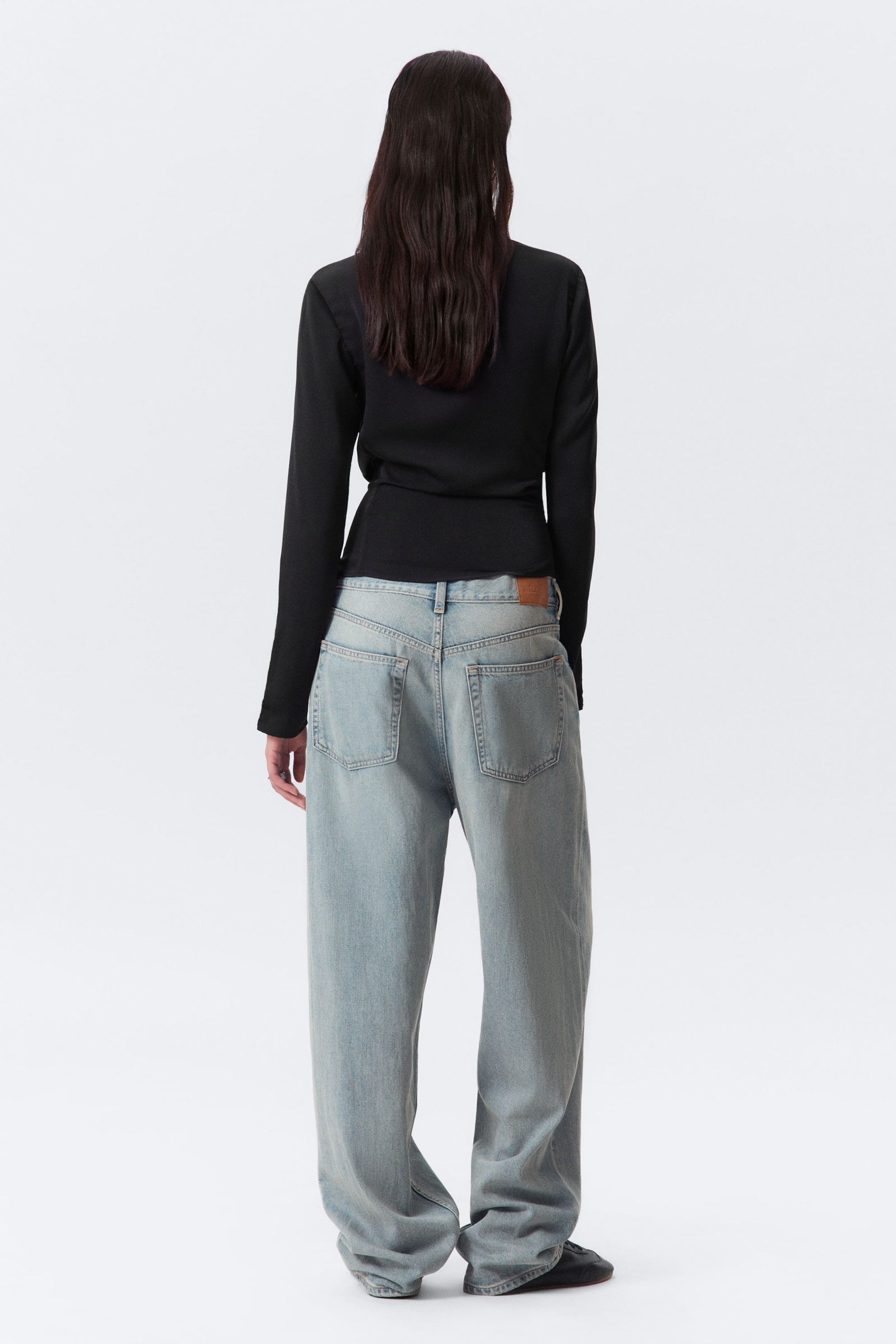 Brick Blue - Light Blue - Galaxy Loose Straight Leg Jeans - 8