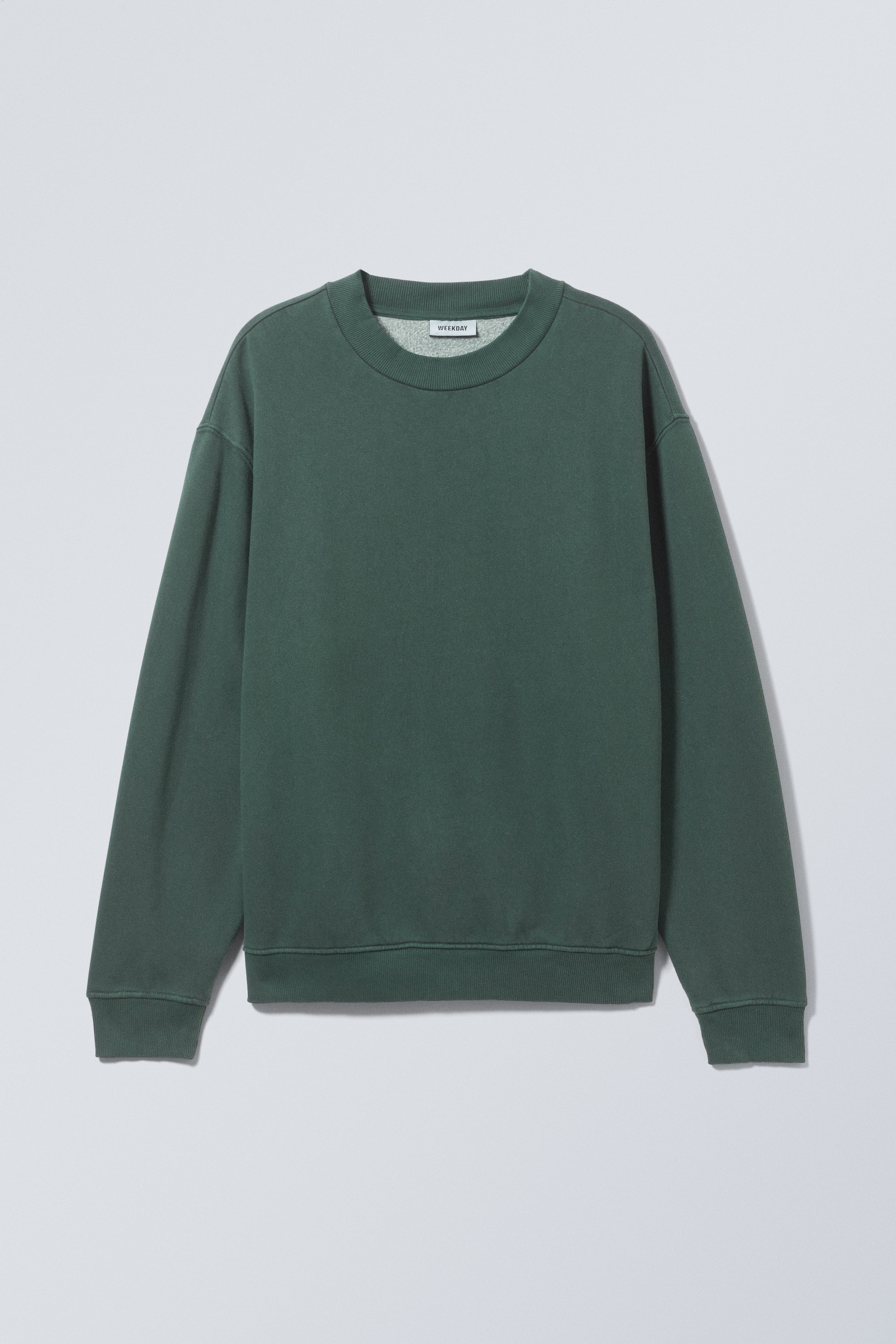 Dark Washed Green - Relaxed Heavyweight Sweatshirt - 0