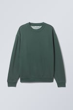 Dark Washed Green - Relaxed Heavyweight Sweatshirt - 0