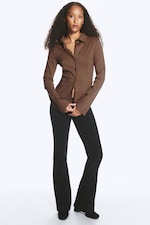 Dusty Brown - Fitted Buttoned Shirt - 1
