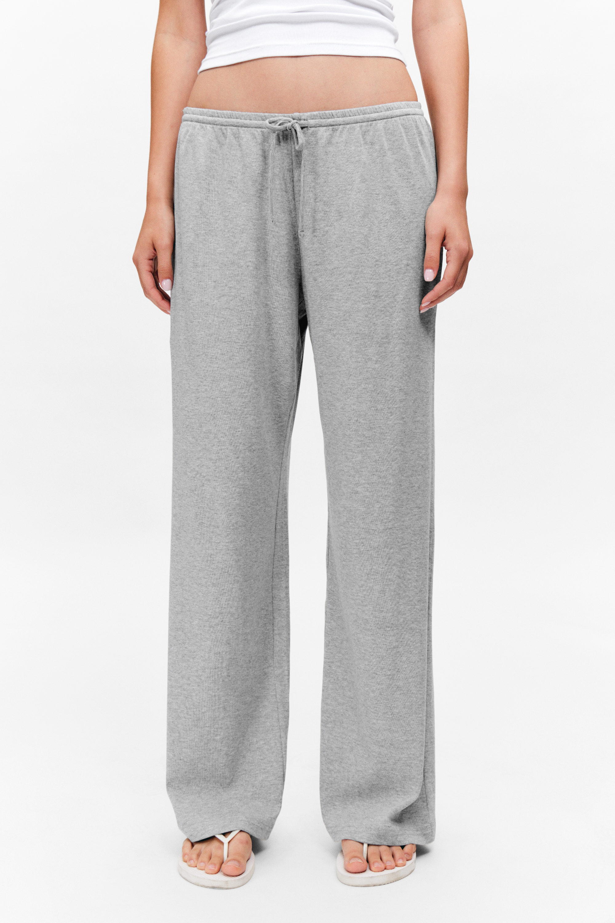 Grijs gemêleerd - Ruimvallende pyjamabroek - 3